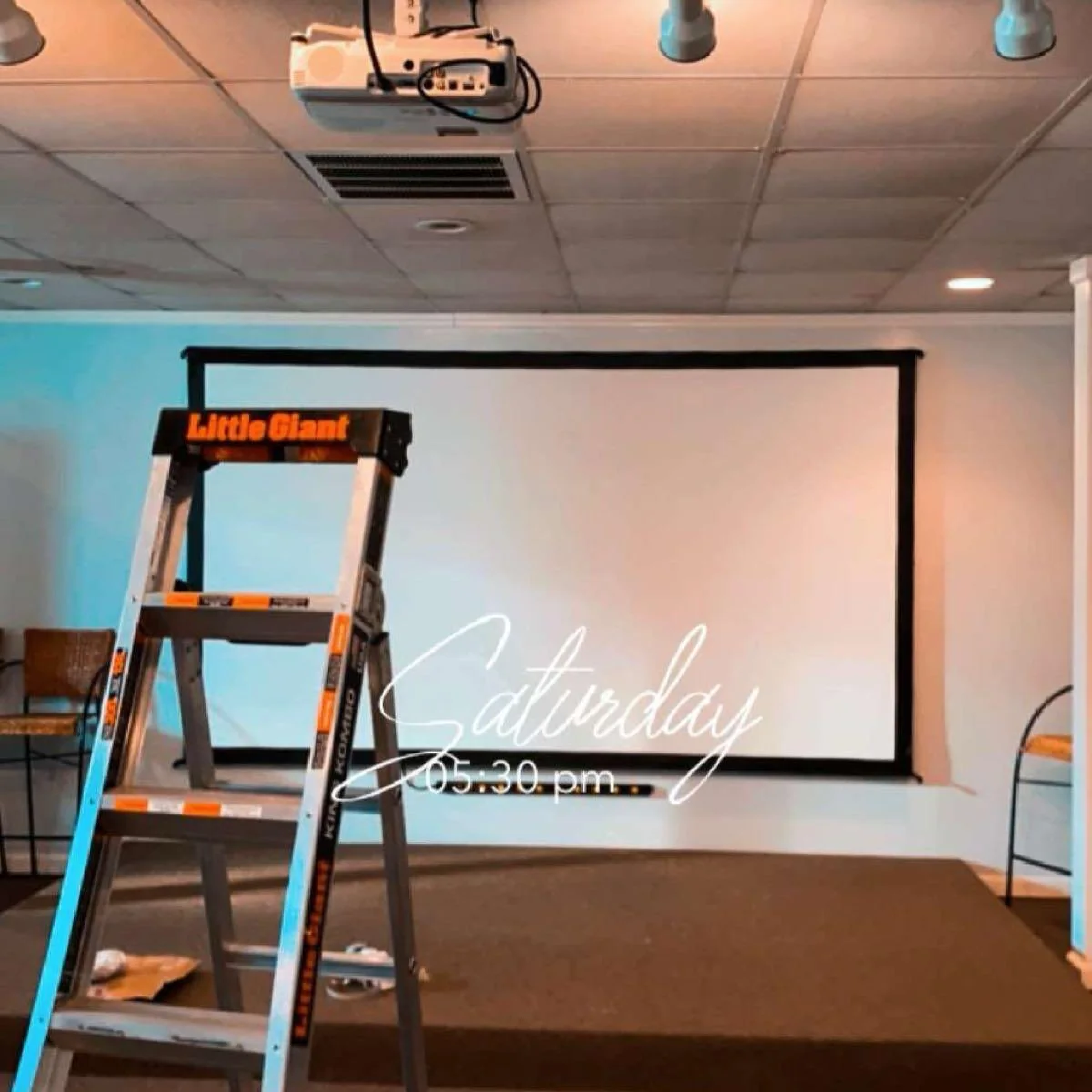 Home theater and projection screen installation